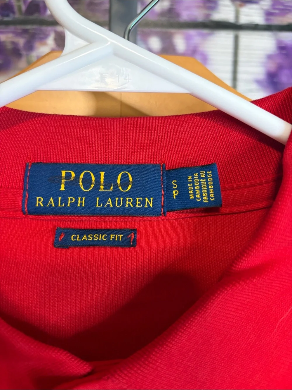 Polo by Ralph Lauren Red Classic Polo Shirt with Flesh Pony NWT Size S